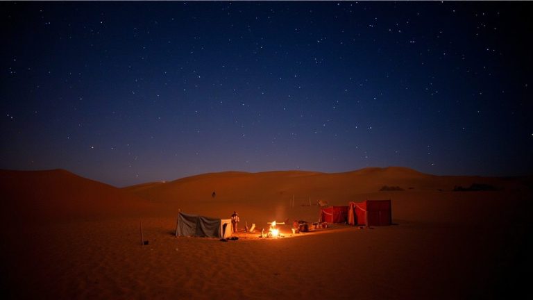 sahara marocain à m’hamid: trek et bivouac dans le silence